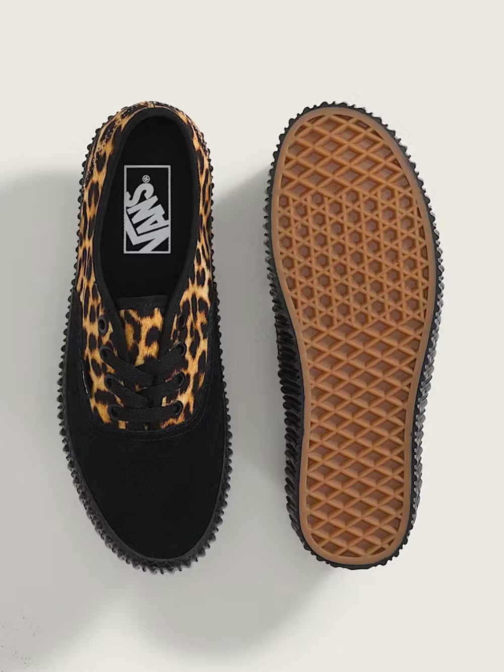 Vans Leopard/Black Suede Authentic Creepers